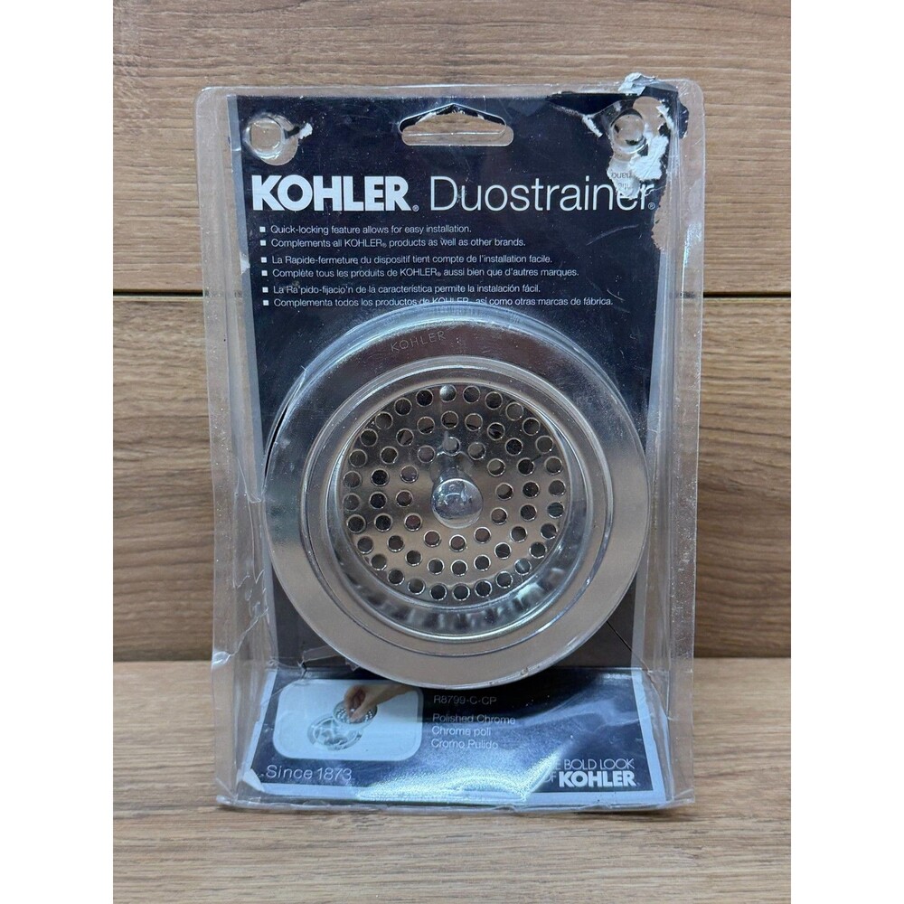 Kohler Duostrainer Sink Strainer Fits 3.5"/4" Polished Chrome R8799-C-CP